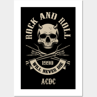 Never Die Ac dc Posters and Art